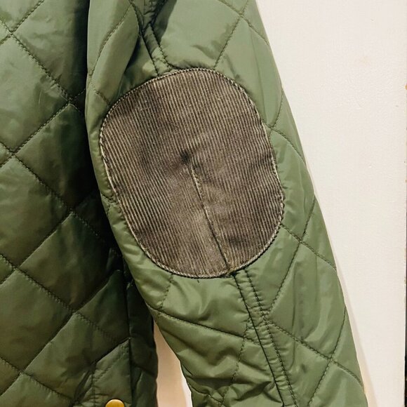 Jack Wills Dark Green Olive Nylon Quilted Jacket US 4 /UK 8 British Countryside - Picture 15 of 16